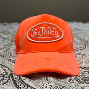 Von Dutch Orange Trucker Hat